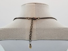 ZAR Vintage Cascading Layered Gold and Silver Tone Beads Mesh Statement Necklace