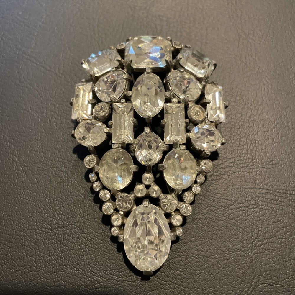 Vintage Eisenberg Original Signed Waterfall Teardrop Brooch