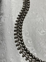 Nils Elvik Sterling Silver Necklace “Bubble” “Ball Fringe” Style Norway 14 1/2″
