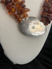 Vintage Hand-Tied Baltic Amber Beaded Two Strand Necklace, Olga Kharlan – A195