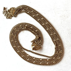 VINTAGE MONET GOLD TONE 5 STRAND NECKLACE 16″ to 18″ Adjustable Chains