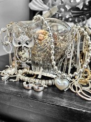 Mystery Jewelry Silver And Gold Tone Modern And Vintage 25 Plus Piece
