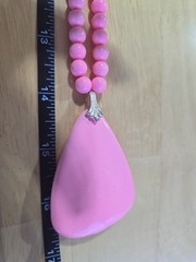 Mod Bubblegum Pink Statement Necklace Mid-Century Modern Kitsch