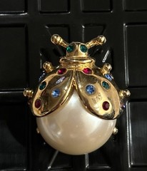 Vintage Marvella Ladybug Brooch Excellent Condition