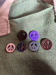 Peace Sign Pin Collection 6 Pins Double Posted Waterproof Designed In Humboldt
