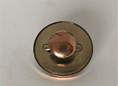 Victorian Glass and Enamel Dog Stud Button