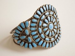 Bracelet 925 Sterling Silver Petit Denim Lapis Larry Moses Begay Zuni 1.3oz/1