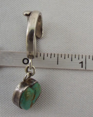 Joan Slifka Designs STERLING SILVER Turquoise Dangle Heart Ring Size 5.5 6g