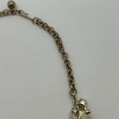 Vintage Judy Lee Gold Tone Necklace Leaf Design Faux Pearls Rhinestones Elegant