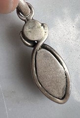 Vintage 925 Sterling Silver Tiger’s Eye & Garnet Necklace Pendant
