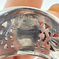 JTV Sterling Silver Ring Marcasite Quartz Wide Art Deco size 8.5 Marquise BBJ