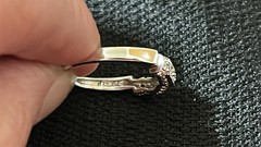 925 Sterling Silver Clear CZ Sparkly Wavy Half Eternity Band Ring 2mm Size 6.75