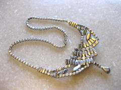 ASTRA BY Joseph Wiesner Asymmetric Necklace w/ Crystals in Varied Shapes