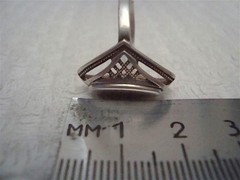 Vintage 925 Sterling Silver Signet Ring Star Hallmark Oval Top Filigree Size 7.5