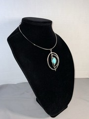 Vintage 1976 Sarah Coventry “Saturn” Choker Necklace Faux Turquoise Inset