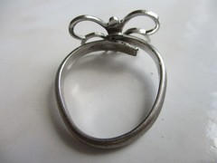 VINTAGE SARAH COVENTRY BUTTERFLY PENDANT NECKLACE SILVERTONE 18″ & RING
