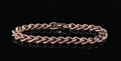 Vintage Solid Copper Lot Including 7″ Cuban Link Bracelet, Spoon Ring & Tie Tack