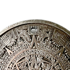 Vtg 1974 Mayan/Aztec Calendar Pendant – Altered Bergamot Brass Belt Buckle -USA