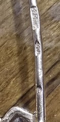 ​Vintage 14K (585) Gold Safety Pin Brooch with Clear Stone, 1.29g, 3cm