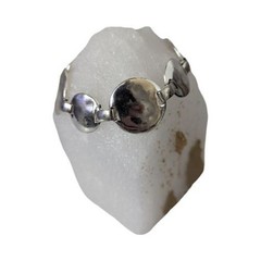 Women’s Sterling Silver Jewelry Round Disc’s Style Bracelet from Mexico 7 1/2″