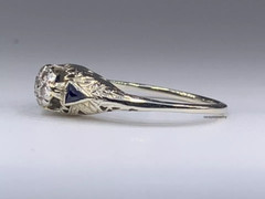 Victorian Vintage 3.00Ct Round Cut Diamond Wedding CZ Ring 14K White Gold Finish
