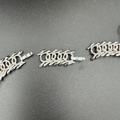 VTG 1950s-1960s CROWN TRIFARI Silver-tone Choker Necklace 2 Piece Set Jewelry