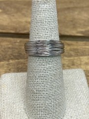 Vintage Brutalist Design Wired Sterling Silver Ring Sz. 7
