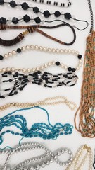 Lot of Vintage Beaded Necklace Assorted Colors Styles Pearls Chains