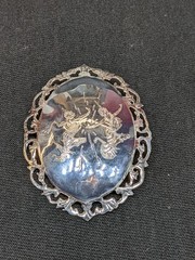 Vtg Siam Sterling Silver Brooch Pin Thai Dancer Ornate Thailand Jewelry