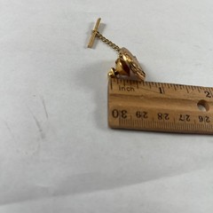 Vintage Anson Karatclad Sagittarius Archer Gold Plated Round Tie Tack Pin