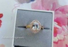 Lab-Created 2CT Radiant Cut Diamond Vintage Halo Wedding Ring 14K Rose Gold Over