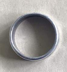 925 Sterling Silver Ring Band Blue Turquoise Inlay Triangle Pattern Size 8