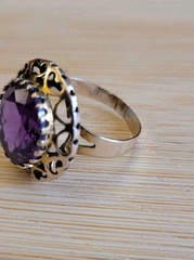10k yellow gold Amethyst ring