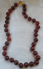 Tested Amber Beads Round 29” Necklace w/Spacers 110 grams