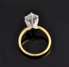 3.50Ct White Diamond Antique Art Deco Vintage Engagement Ring 14K Yellow Gold FN
