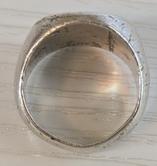 Vintage JMS Abalone Inlay Ring Size 6, Please Read The Description