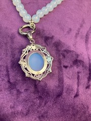 Estate Opalite Glass Necklace Baroque Rococo