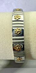 Bracelet Expendable stretch Band Silver tone. Stainless Steel. 16.35g L- 6.25in