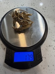 Vintage Japanese Dragon Ring Signed 925/ Som’s TM Gold Tone Adjustable Ring