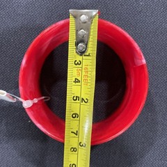 Vintage Lucite Acrylic Red Bangle Bracelet extra wide G40