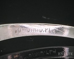 Antique Platinum Transitional Natural .53ctw Diamond Engagement Ring 4.1g i19196