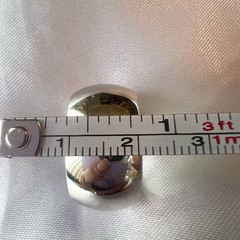 Vintage Signed 925 Thailand Sterling Silver Dome Ring Chunky Band Approx 7”/ 7g