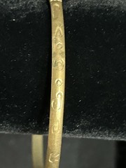 Vtg Egyptian Revival Brass Jewelry Lot Pharaoh Bypass Cuff & Snake Arm Coil Set