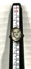 VTG Memorial Photograph Ring c1930s 1940s Portrait Under Glass Brass