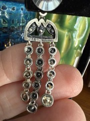 Vintage Metropolitan Museum of Art Sterling Silver Crystal Chandelier Earrings