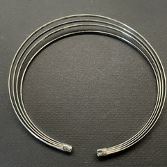 Vintage Silver Collar Choker Necklace Modernist Contemporary Design