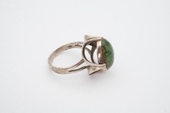 Vintage Taxco Mexico Sterling Silver 925 Turquoise Ring Size 9.75