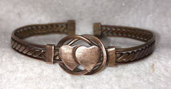 COPPER BRACELET 2 HEARTS Friendship Love Vtg Pain Relief Rheumatism Arthritis