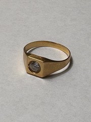 Vintage 19.2K Portuguese Gold Men’s Signet Ring 800 Hallmark Size 8.5 3.1g