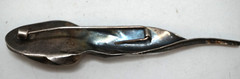 VICTORIAN BROOCH BALTIC AMBER STYLIZED CALLA LILY PIN ART NOUVEAU 3.5in AS IS
